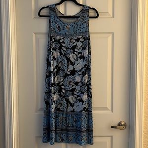 Loft Springtime Dress with Blue Flowers, Cool for the warm weather , C…